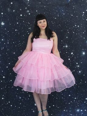 Sweet Pink Tiered Tulle Party Dress